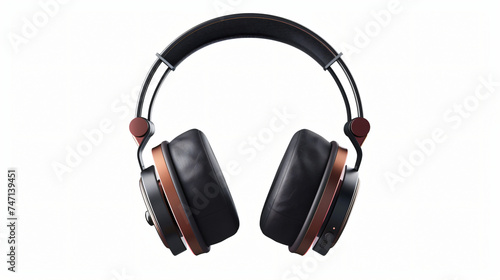 Acoustic headphones vector illustration isolated