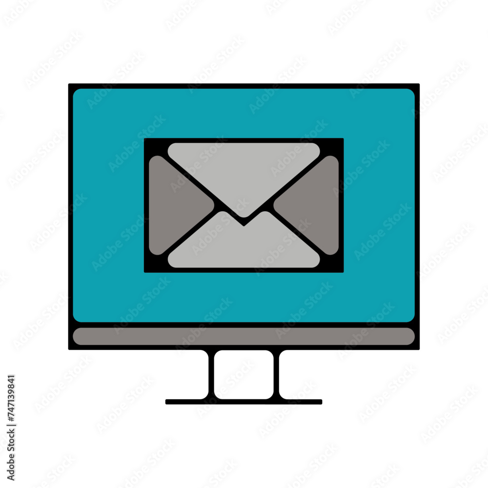 Icones symbole logo email ordinateur courrier couleur epais Icones symbole logo email ordinateur courrier couleur epais