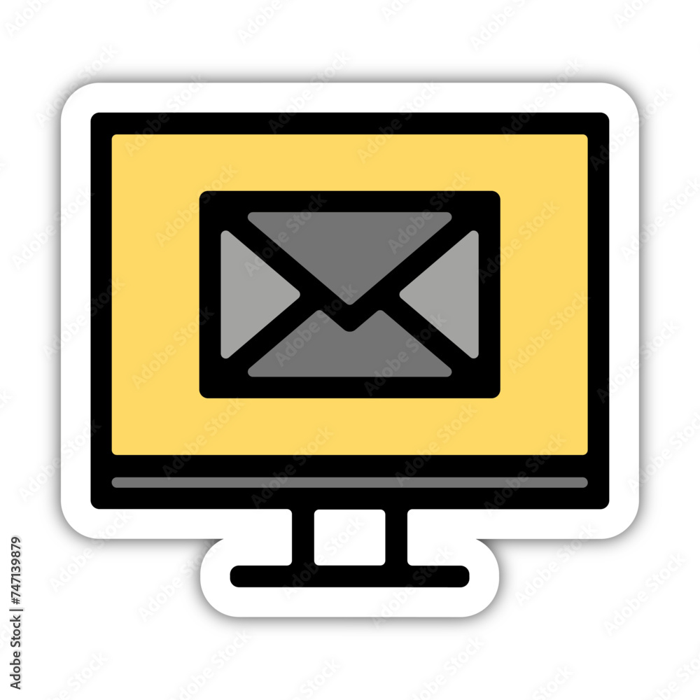 Icones symbole logo email ordinateur courrier couleur bold relief Icones symbole logo email ordinateur courrier couleur bold relief