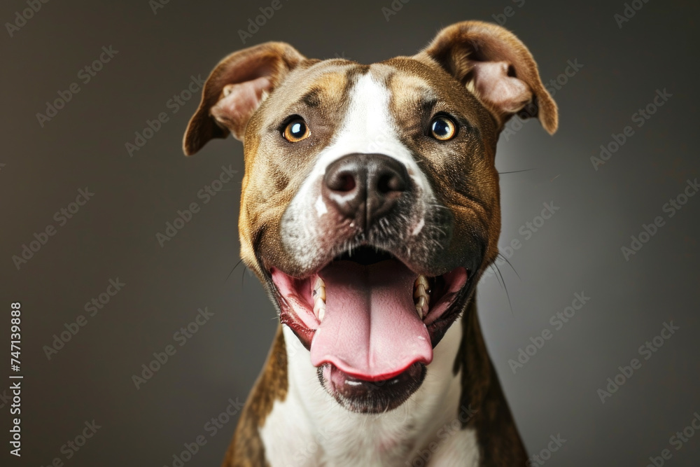 Detailed image of dog with mouth open, suitable for pet-related designs