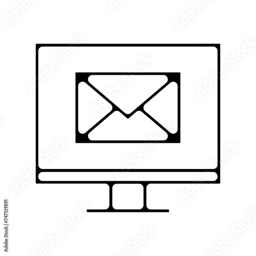 Icones symbole logo email ordinateur courrier epais