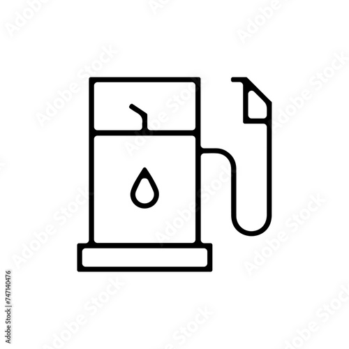Icones symbole logo pompe carburant essence gaz epais