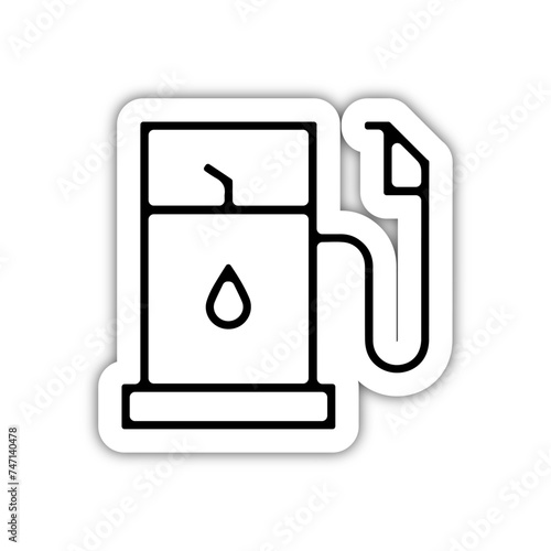 Icones symbole logo pompe carburant essence gaz epais relief