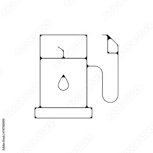 Icones symbole logo pompe carburant essence gaz fin