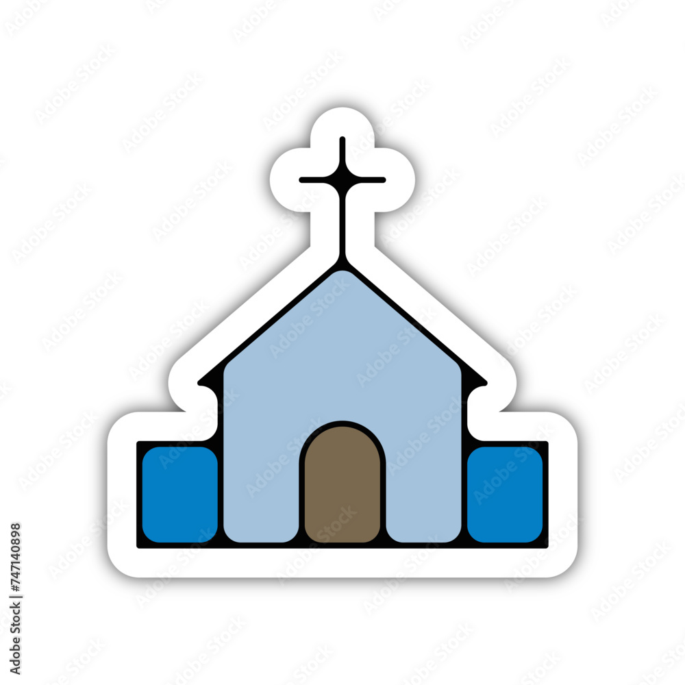 Icones symbole religieux culte eglise couleur fin relief