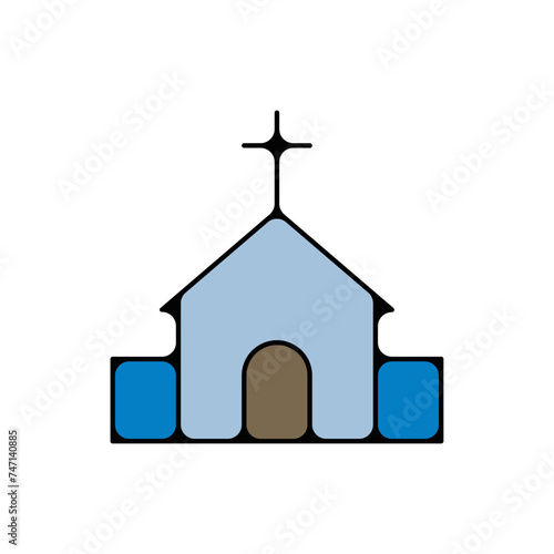 Icones symbole religieux culte eglise couleur fin
