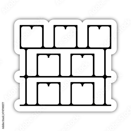 Pictogramme icône illustration entrepôt stockage 