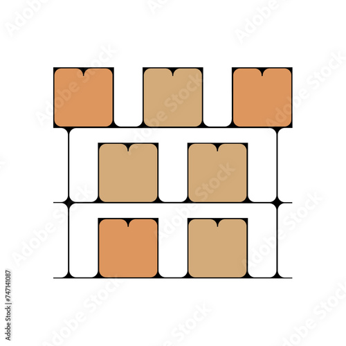 Pictogramme icône illustration entrepôt stockage 