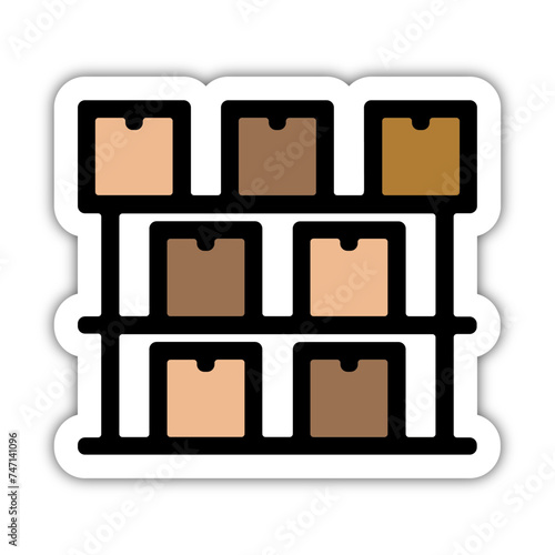 Pictogramme icône illustration entrepôt stockage 