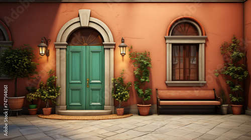 Metro-Mediterranean style community, orange tones reflect architecture and culture © siripimon2525