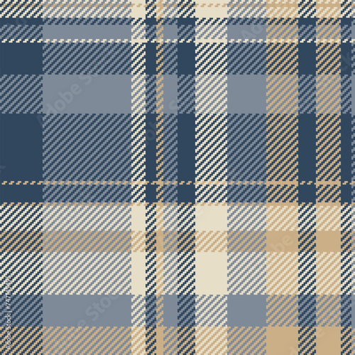 Pattern seamless background of check tartan vector with a plaid texture textile fabric.