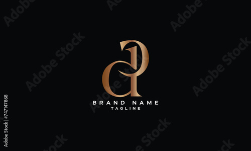 DP, PD, Abstract initial monogram letter alphabet logo design