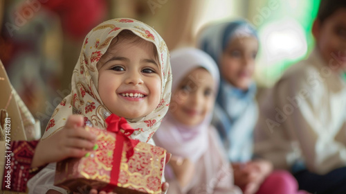 The joy and excitement of children as they anticipate Eid alFitr eagerly counting down the days until they receive gifts and treats.