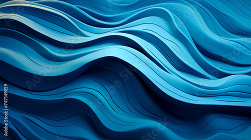 Sculpted Waves of Elegance: Abstract Teal Silk Fabric Design, created with Generative AI technology © Fernando Cortés