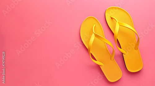 Beach womens yellow strappy sandals photo
