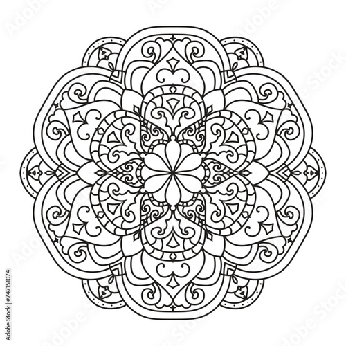 Mandalas for coloring book color pages.Anti-stress coloring book page for adults