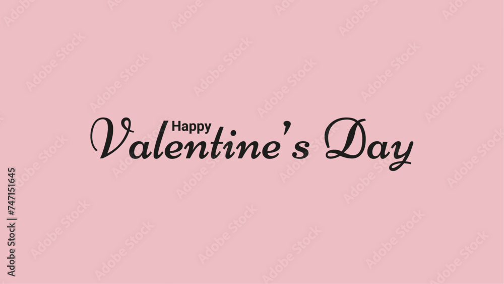 Happy Valentine's Day with Heart and Text Happy Valentine's Day with Heart and Text