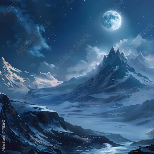 moon and mountains © Tai
