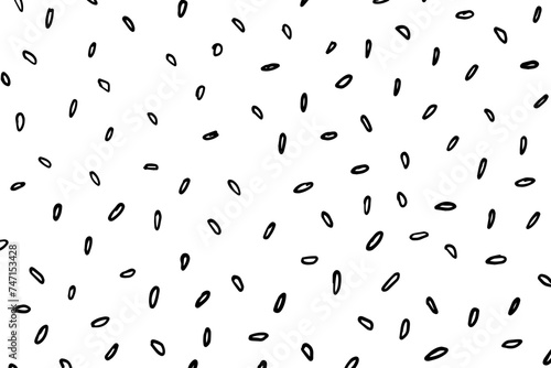 Whimsical array: uneven specks, sparse confetti, swirling sprinkles, falling speckle, in a doodle glaze donut pattern