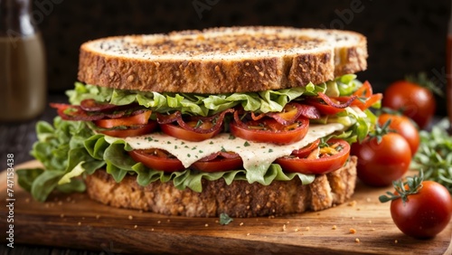 Classic Comfort: Crispy BLT (Bacon, Lettuce, Tomato) Sandwich