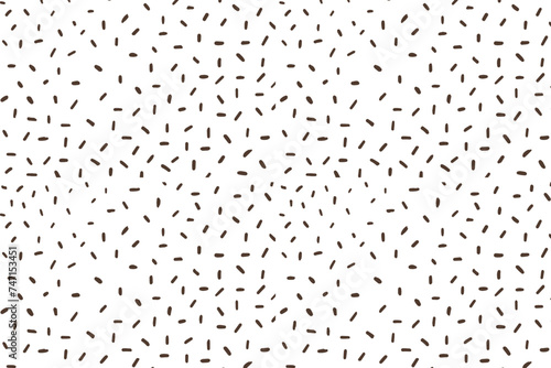 Eclectic mix: uneven specks, delicate sparse confetti, swirling sprinkles, falling speckle