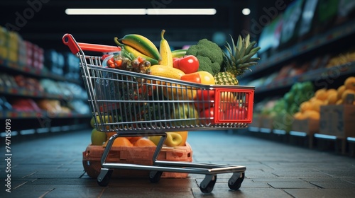Food shopping supermarket background design photo