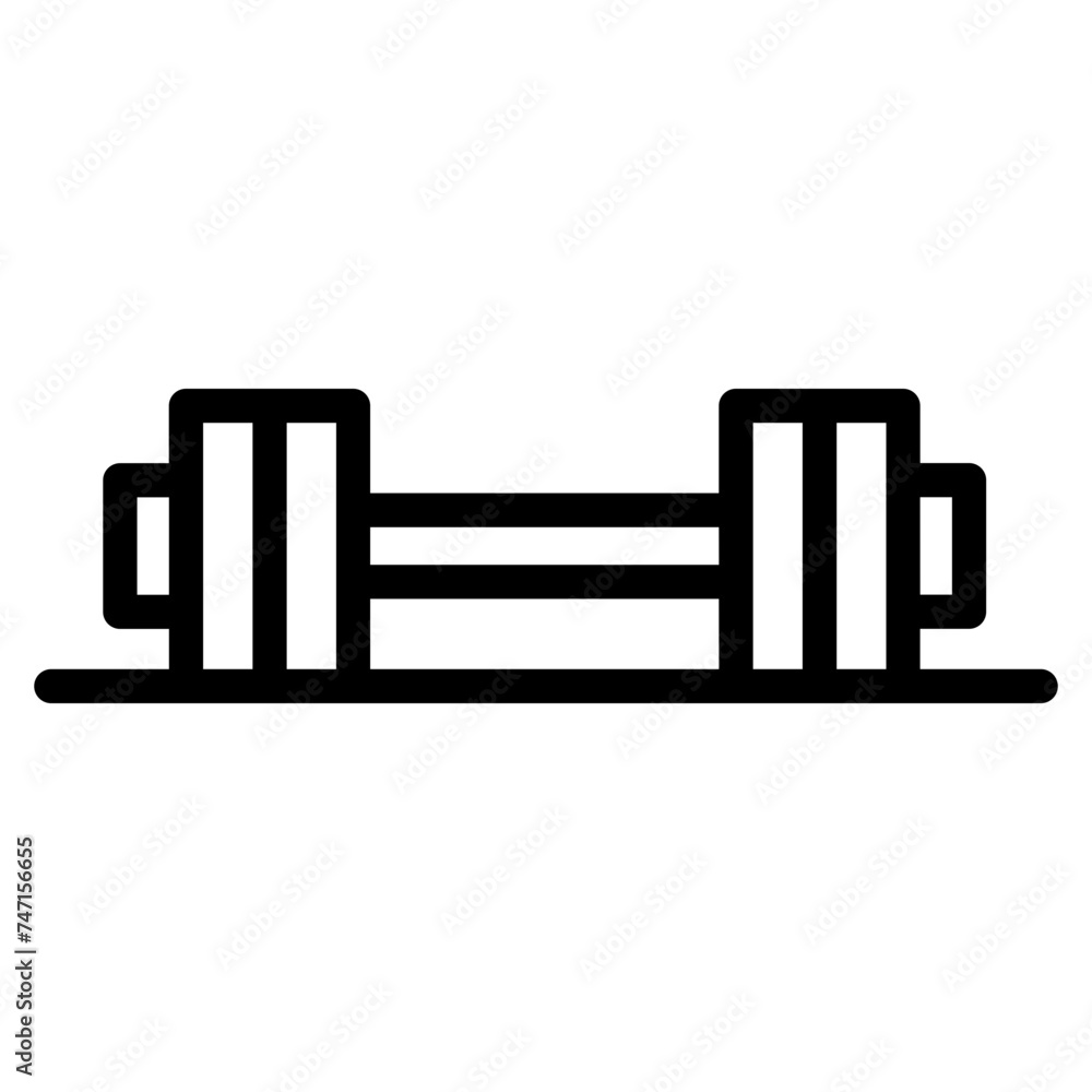 Dumbbell or dumbells weight training equipment vector icon for exercise apps and websites Dumbbell or dumbells weight training equipment vector icon for exercise apps and websites