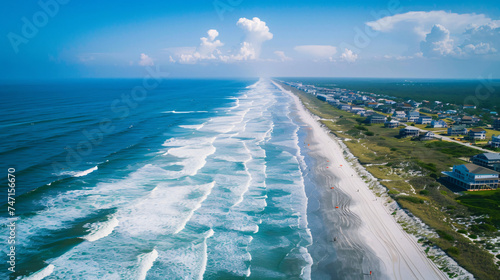 Atlantic Coastline Beach Aerial View