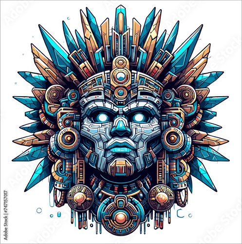 MAYAN GOD VECTOR ILLUSTRATION