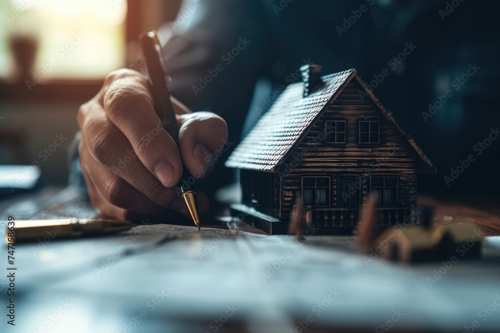 Person writing on piece of paper with pen Person writing on piece of paper with pen