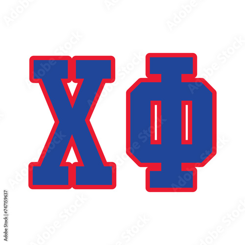 Chi Phi greek letter, ΧΦ greek letters, ΧΦ photo