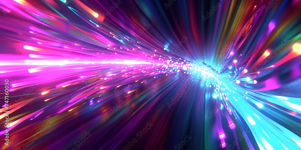 3d render, abstract colorful neon background. Speed of light, motion blurry lines and bokeh lights. Digital wallpaper, Generative AI 3d render, abstract colorful neon background. Speed of light, motion blurry lines and bokeh lights. Digital wallpaper, Generative AI