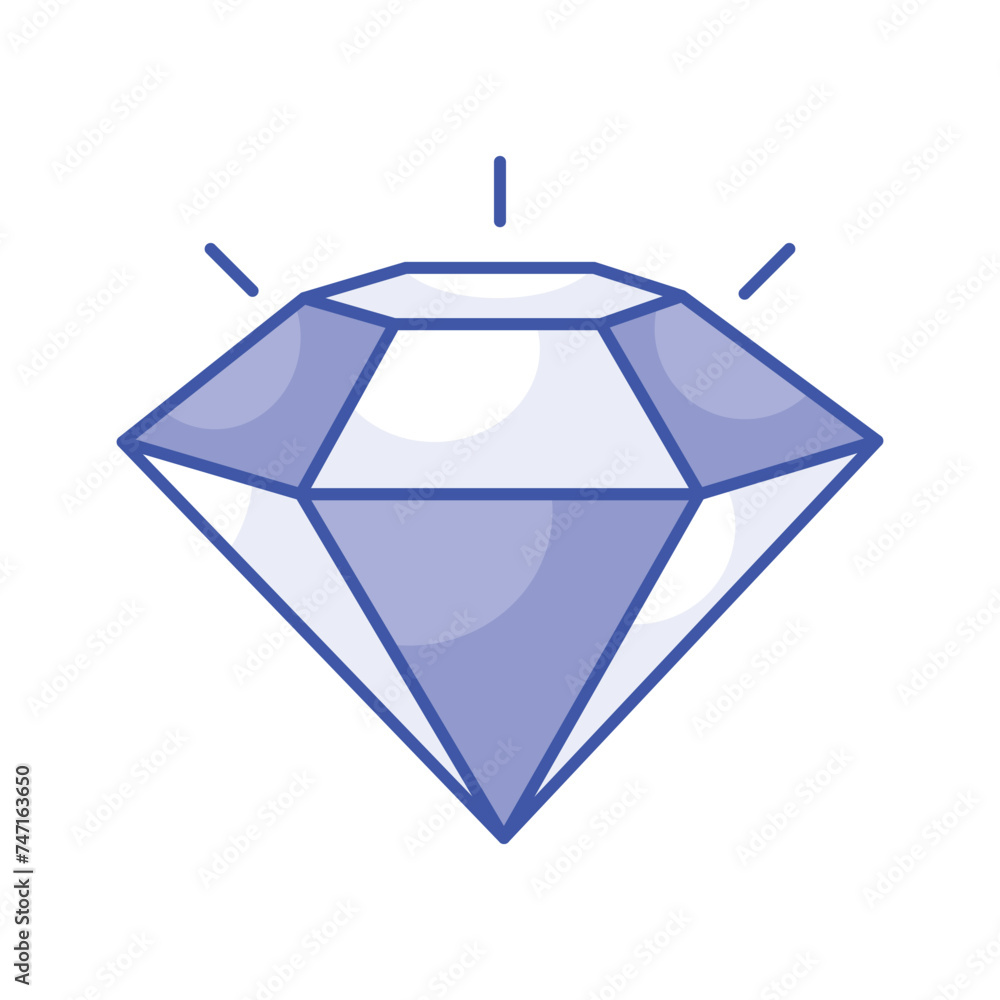 Get this trendy isometric icon of diamond, precious gemstone Get this trendy isometric icon of diamond, precious gemstone