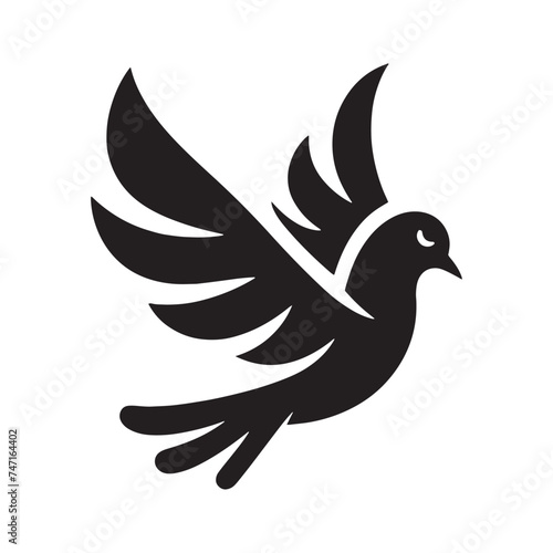 Urban Elegance: Vector Pigeon Silhouette - Capturing the Grace and Beauty of City's Beloved Feathered Residents in Elegant Form.