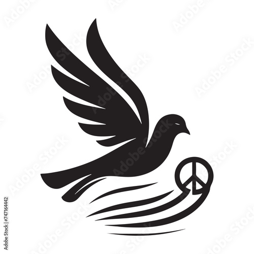 Urban Elegance: Vector Pigeon Silhouette - Capturing the Grace and Beauty of City's Beloved Feathered Residents in Elegant Form.