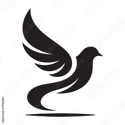 Urban Elegance: Vector Pigeon Silhouette - Capturing the Grace and Beauty of City's Beloved Feathered Residents in Elegant Form.