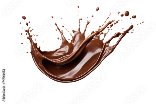 chocolate splash isolated on transparent and white background.PNG image. 