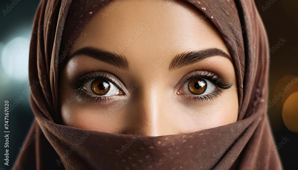 eyes of a Muslim woman in hijab eyes of a Muslim woman in hijab