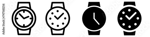 Wrist watch icon vector set. wristlet watch illustration sign collection. Time symbol. Hour logo.