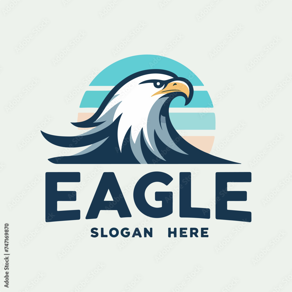 Obraz premium Eagle mascot, logo eagle vector