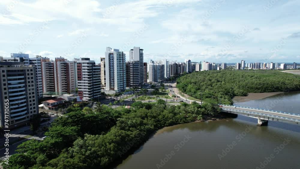 Cidade de Aracaju em Sergipe Vista de cima com drone 4k - Nordeste - Brasil Cidade de Aracaju em Sergipe Vista de cima com drone 4k - Nordeste - Brasil