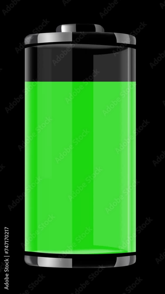 Glass Battery Cell Filling with Energy in Multiple Colors 4K Animation, Vertical size background. Energy cell filling vertical animation Glass Battery Cell Filling with Energy in Multiple Colors 4K Animation, Vertical size background. Energy cell filling vertical animation