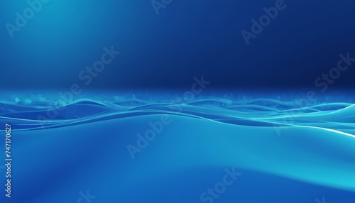 Abstract background with blue waves, minimalistic gradient blue backdrop.