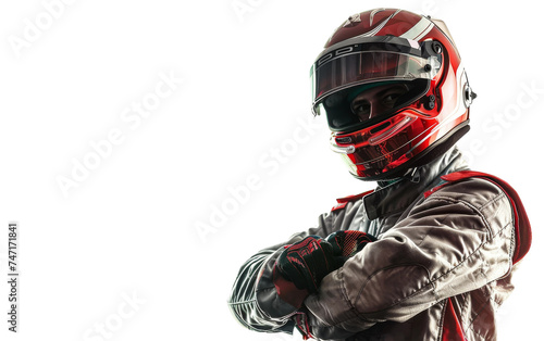 Speed Demon Racing Driver's Attire on Transparent Background