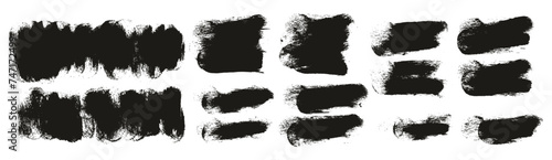 Hand Drawn Round Sponge Thick Artist Brush Short Background High Detail Abstract Vector Background MEGA Set 