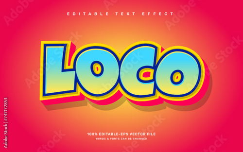 loco editable text effect template