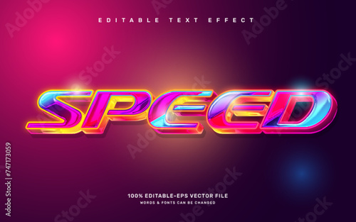 Colorful Speed editable text effect template