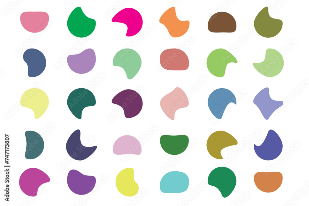 Blob shape organic set. Various blotch. Blob shapes vector set. Organic abstract simple fluid elements. Blob shape organic set. Various blotch. Blob shapes vector set. Organic abstract simple fluid elements.