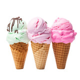 ice cream cone, isolated on transparent background Remove png, Clipping Path, pen tool