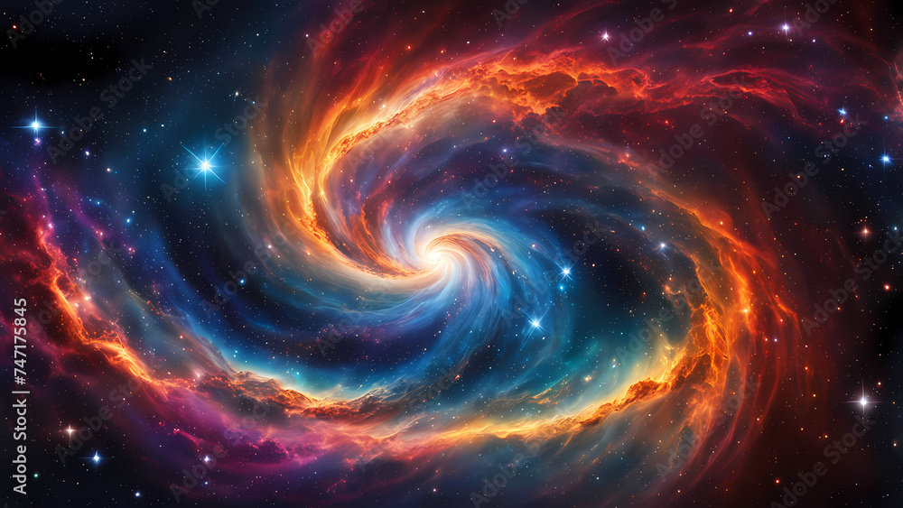 the awe-inspiring beauty of outer space with a stunning image of a star-filled sky, galaxies swirling in the distance, and a nebula shimmering with vibrant colors, generative ai the awe-inspiring beauty of outer space with a stunning image of a star-filled sky, galaxies swirling in the distance, and a nebula shimmering with vibrant colors, generative ai